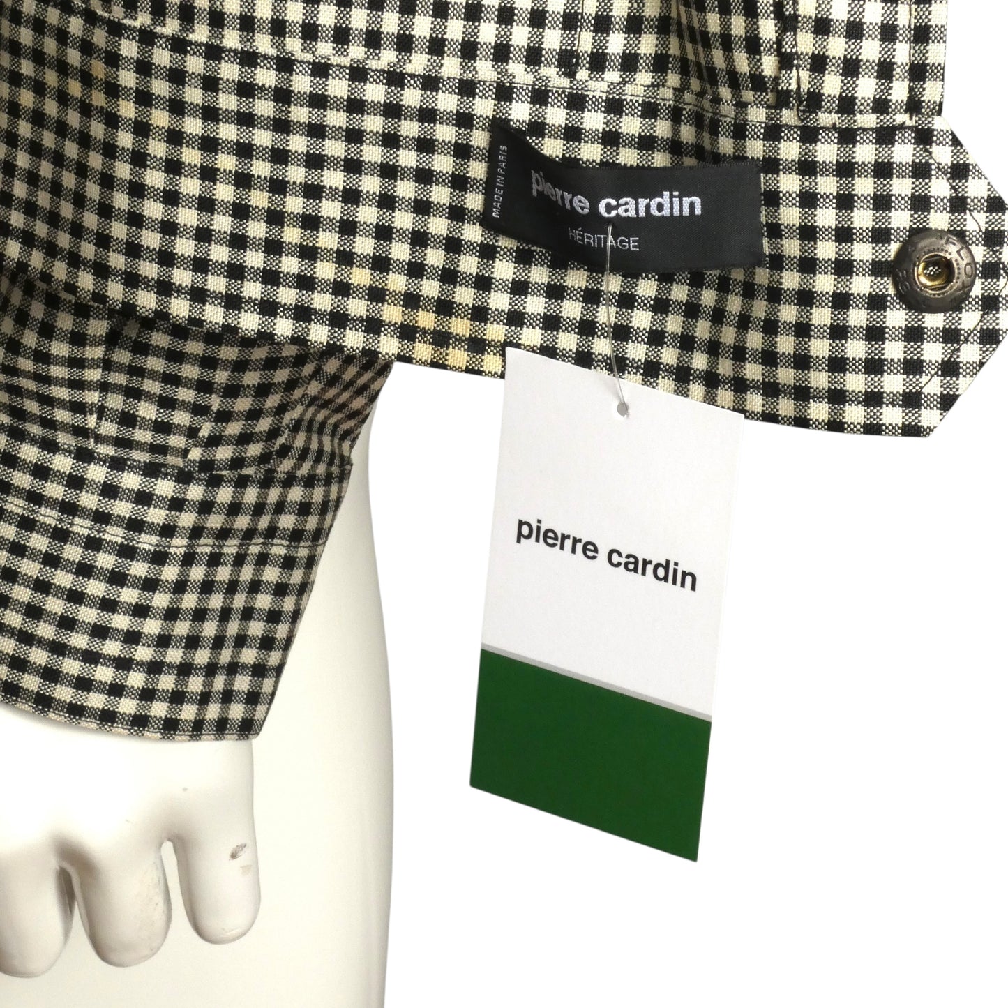 PIERRE CARDIN HAUTE COUTURE- 1978 Wool Gingham Jacket, Size-Large