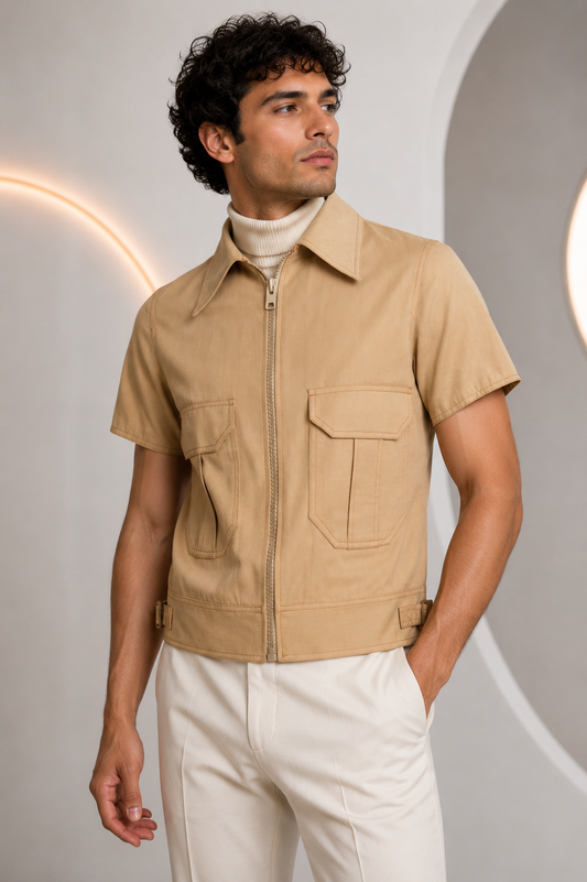 PIERRE CARDIN - 1977 Cotton Jacket, Size Small
