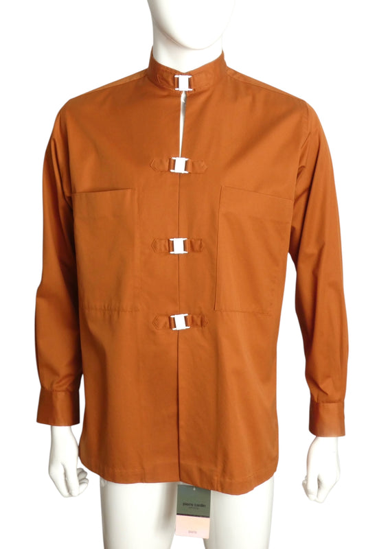 PIERRE CARDIN- 2009 Cotton Mandarin Coat, Size-Large