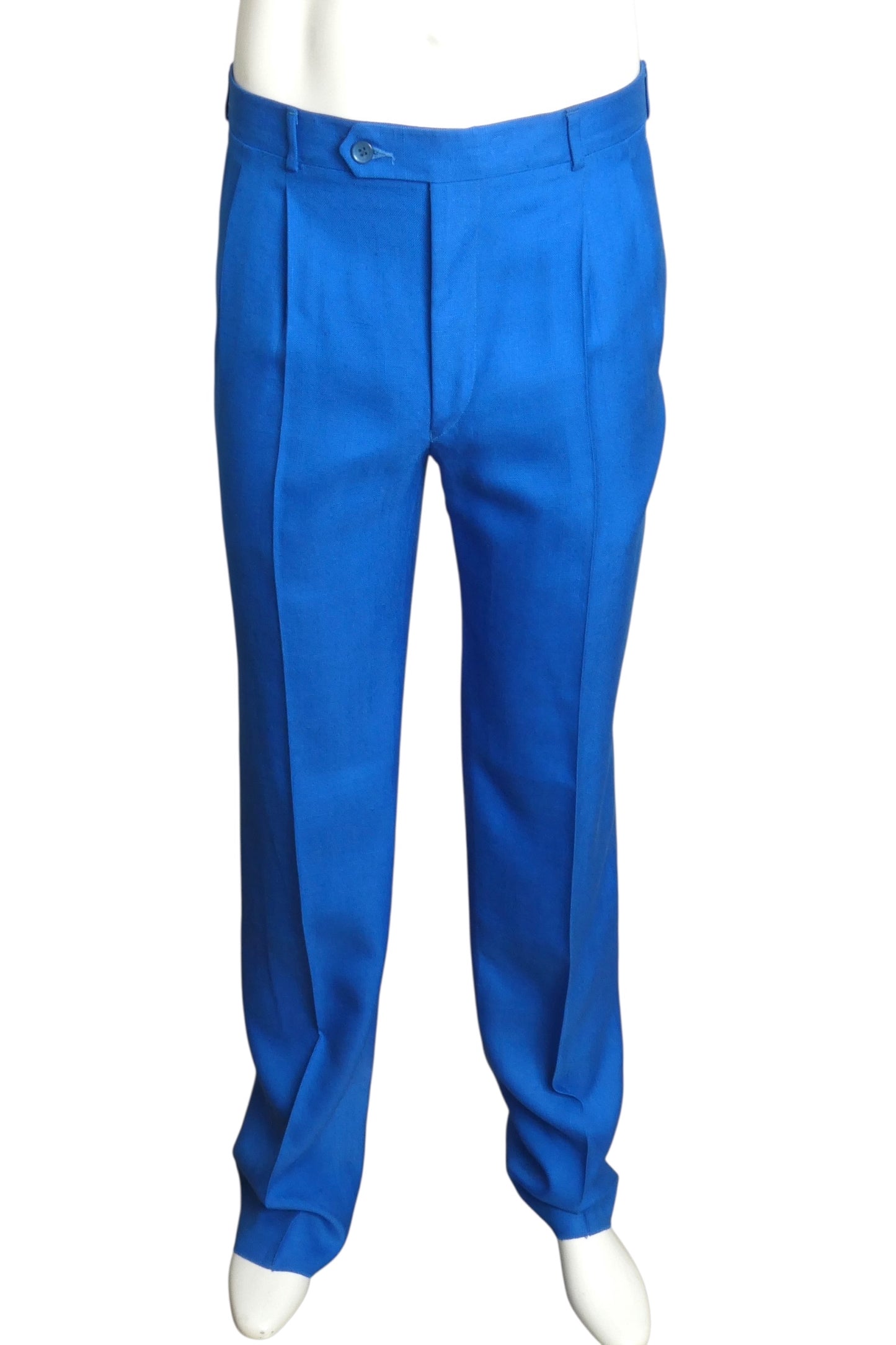 PIERRE CARDIN (HAUTE COUTURE) - 1984 Blue Rayon Suit, Size Large