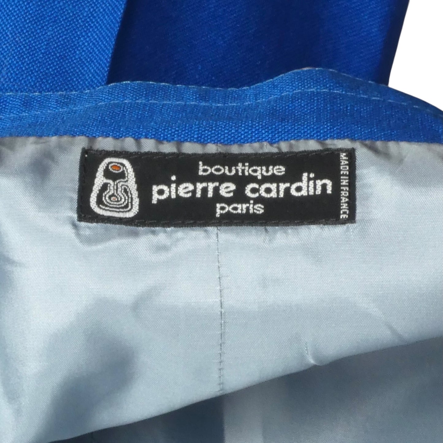 PIERRE CARDIN (HAUTE COUTURE) - 1984 Blue Rayon Suit, Size Large