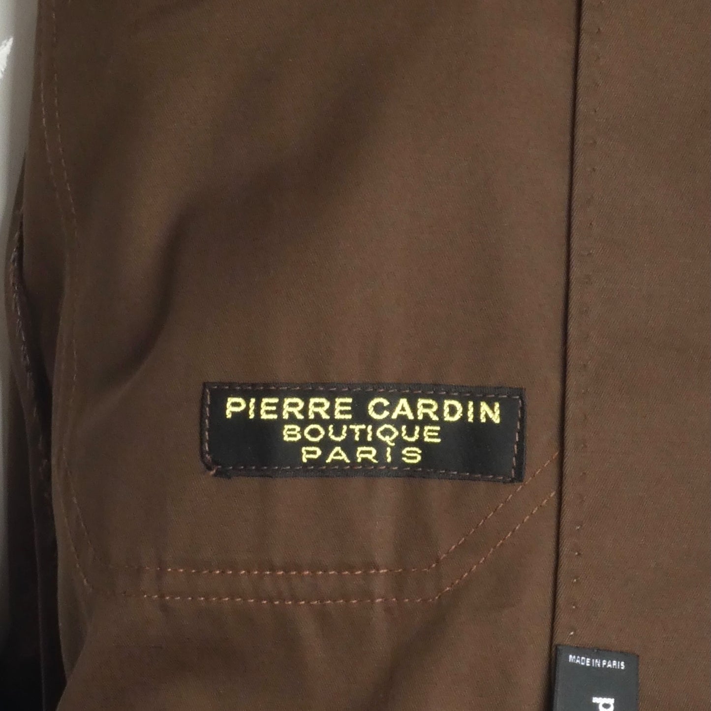 PIERRE CARDIN BOUTIQUE- 1970 NWT Brown Cotton Leisure Suit, Size-Small