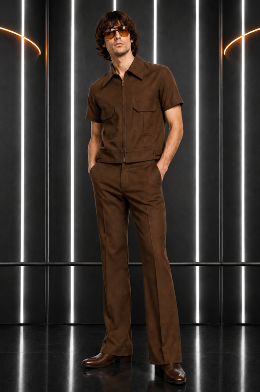 1970 NWT Cotton Leisure Suit, Size Small