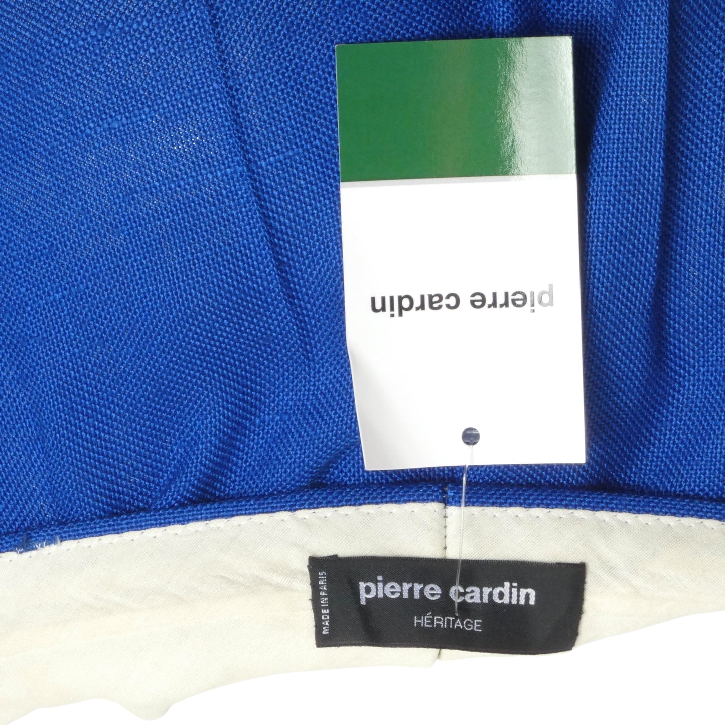 PIERRE CARDIN HAUTE COUTURE- 2011 Blue Rayon Cropped Pants, Waist 31