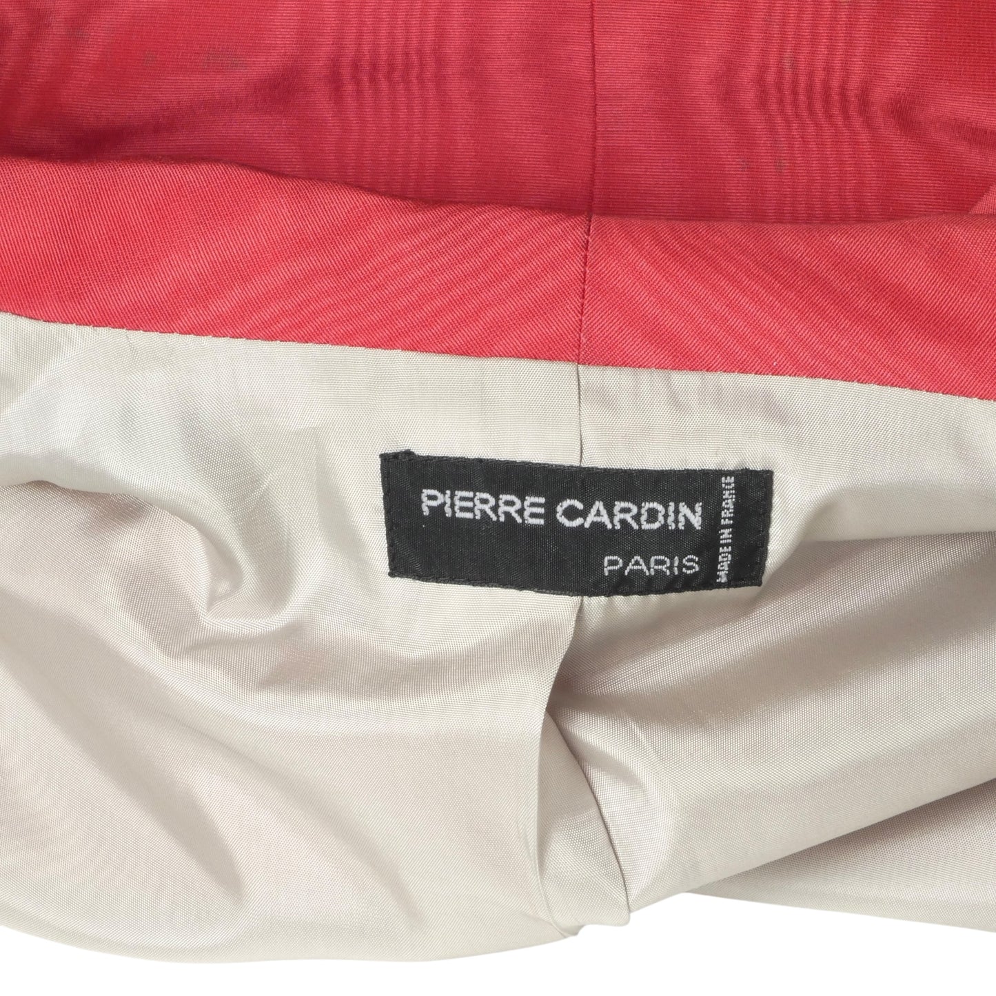 PIERRE CARDIN- 1993 Red Moiré Taffeta Blazer, Size-Large