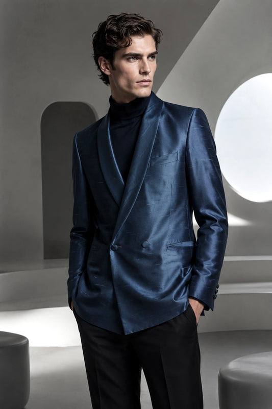 PIERRE CARDIN - 1980s Shantung Blazer, Size Large