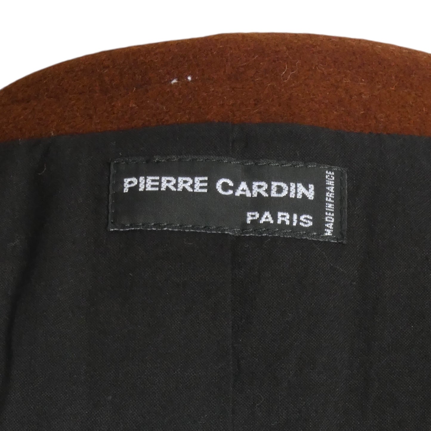 PIERRE CARDIN - 2012 Brown Wool & Black Rubber Vest, Size Medium