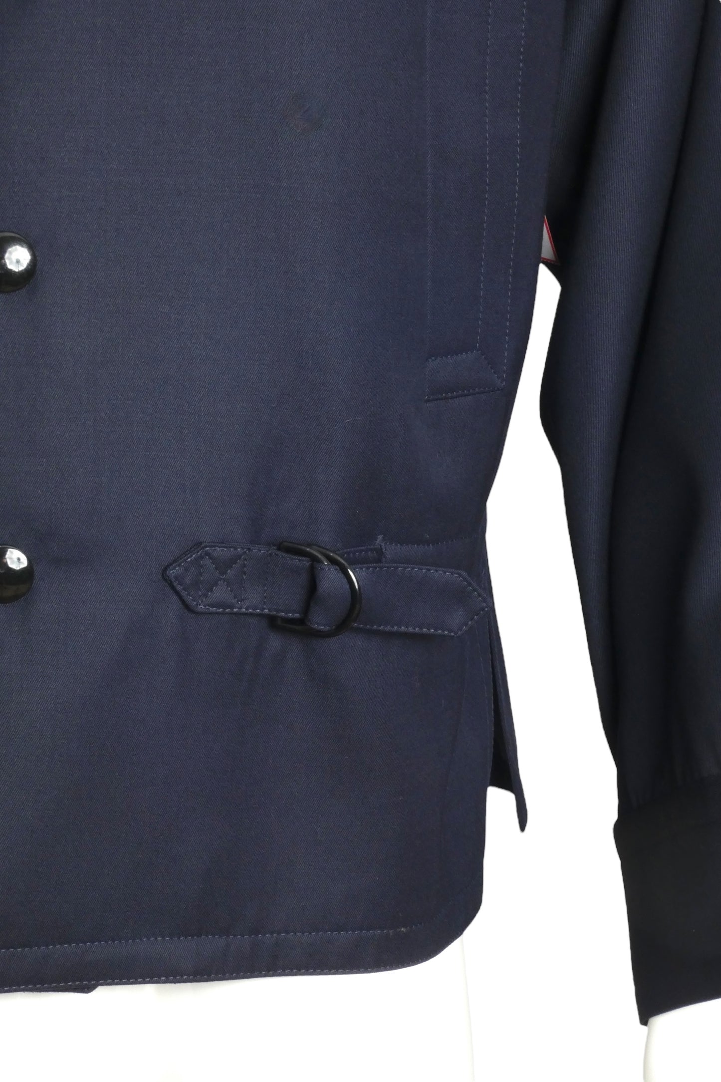 PIERRE CARDIN HAUTE COUTURE- 1990s Navy Gabardine Jacket, Size-Large