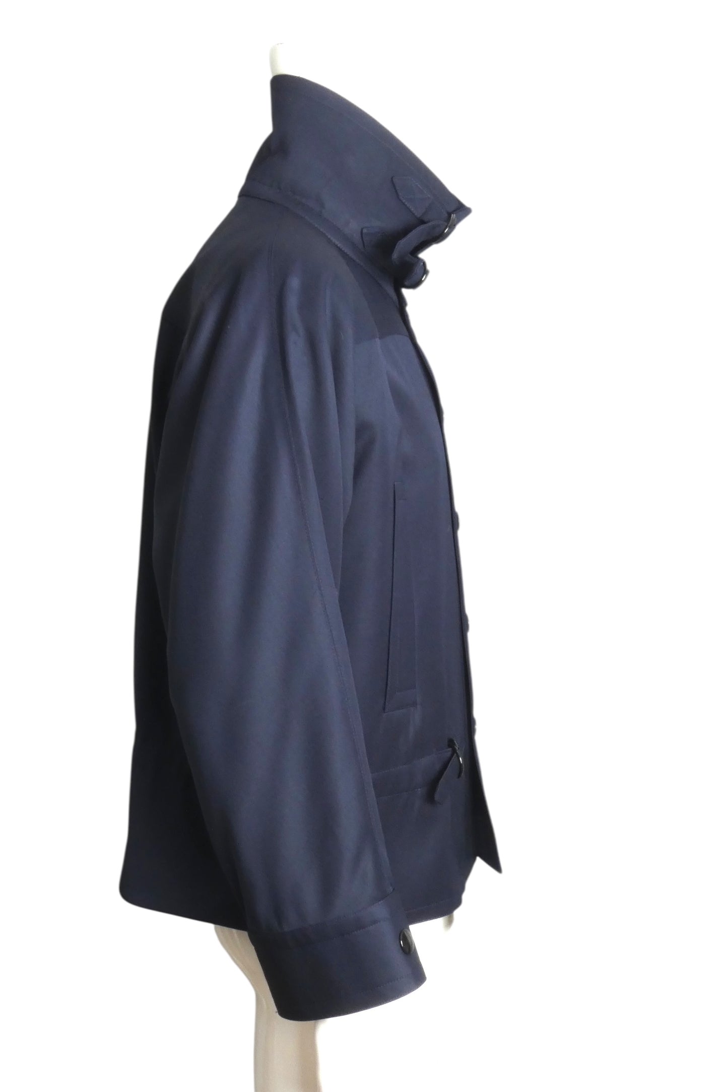 PIERRE CARDIN HAUTE COUTURE- 1990s Navy Gabardine Jacket, Size-Large