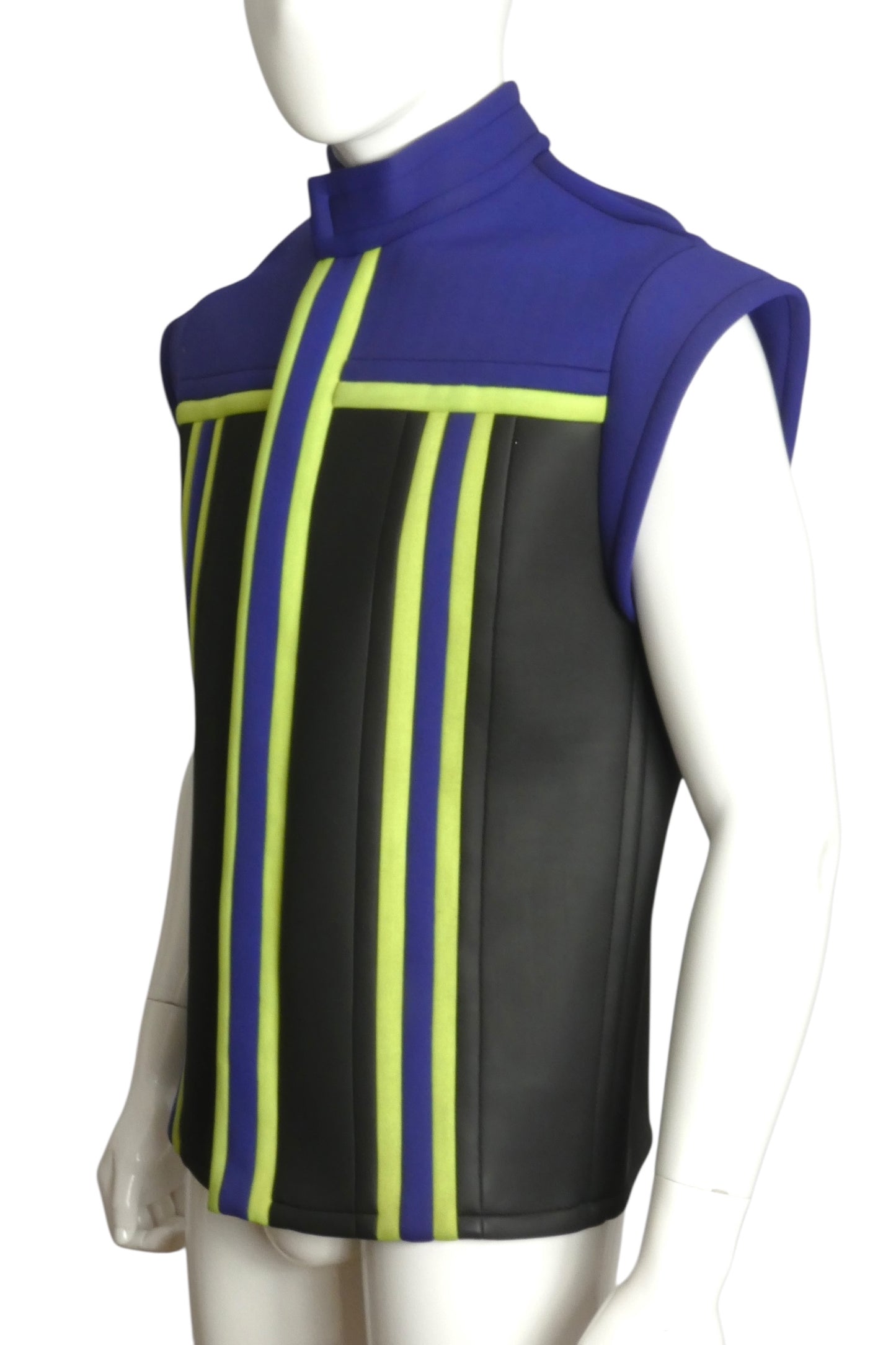 PIERRE CARDIN- 1996 Neoprene Stripe Vest, Size-Large