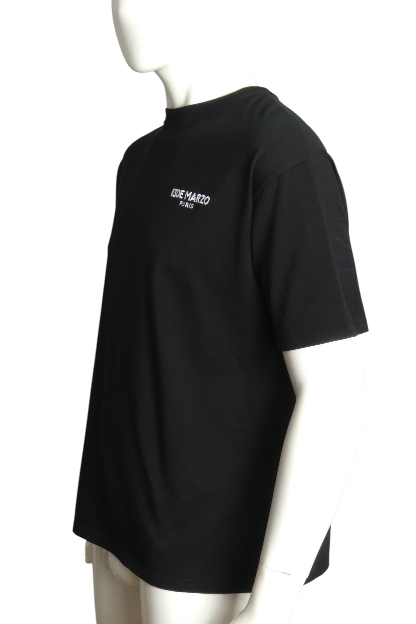 13DE MARZO- Black Teddy Bear Cotton T-Shirt, Size Medium
