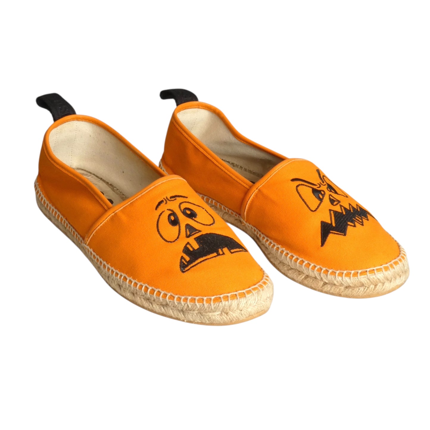 MOSCHINO COUTURE- 2020 Orange Pumpkin Espadrilles, Size 44