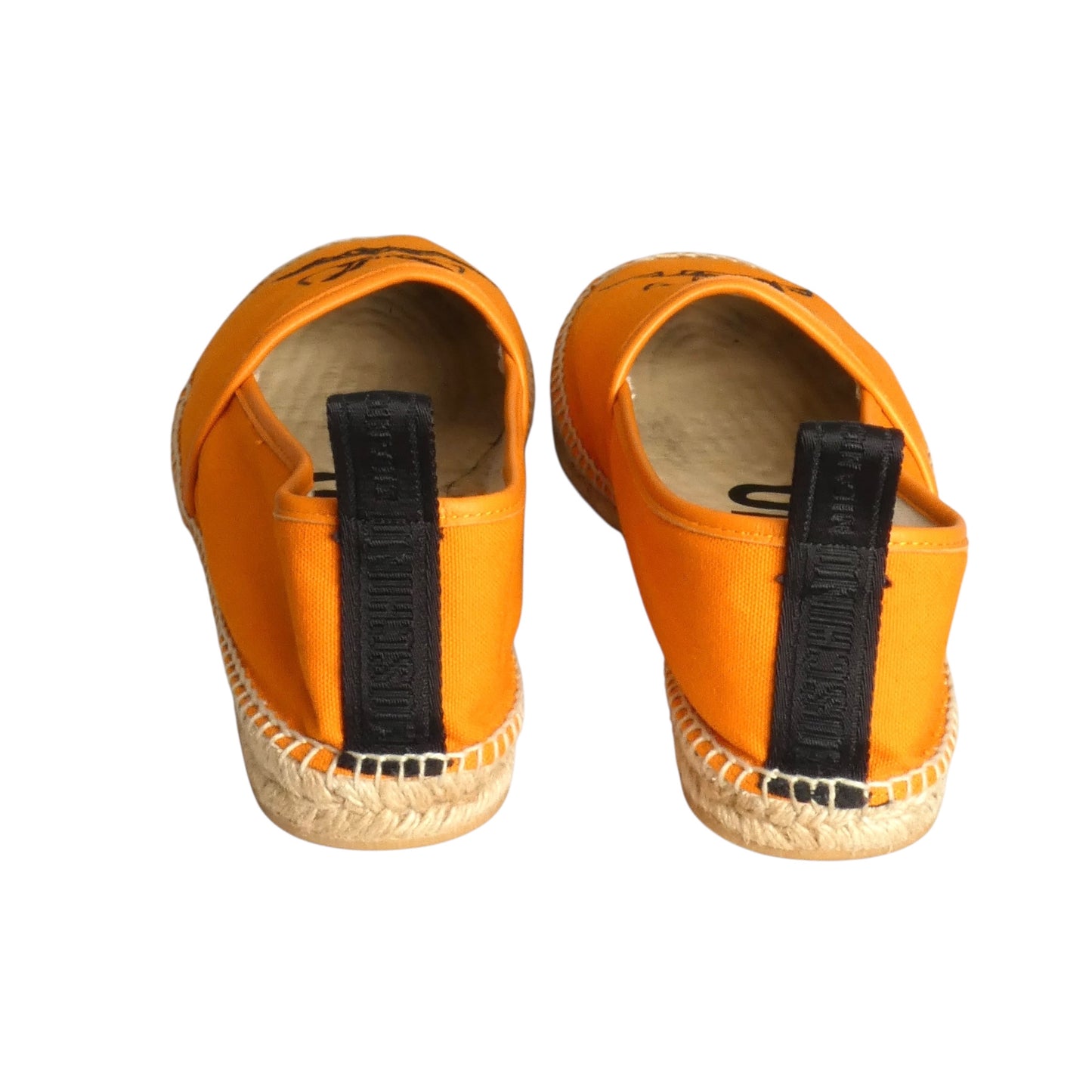 MOSCHINO COUTURE- 2020 Orange Pumpkin Espadrilles, Size 44