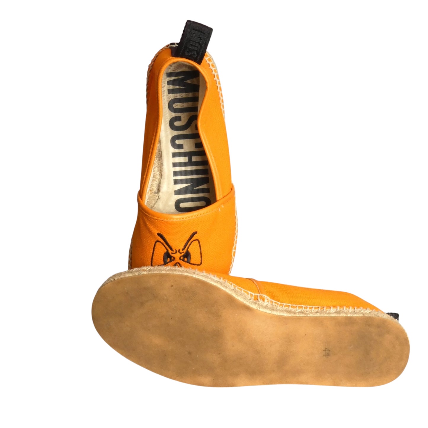 MOSCHINO COUTURE- 2020 Orange Pumpkin Espadrilles, Size 44