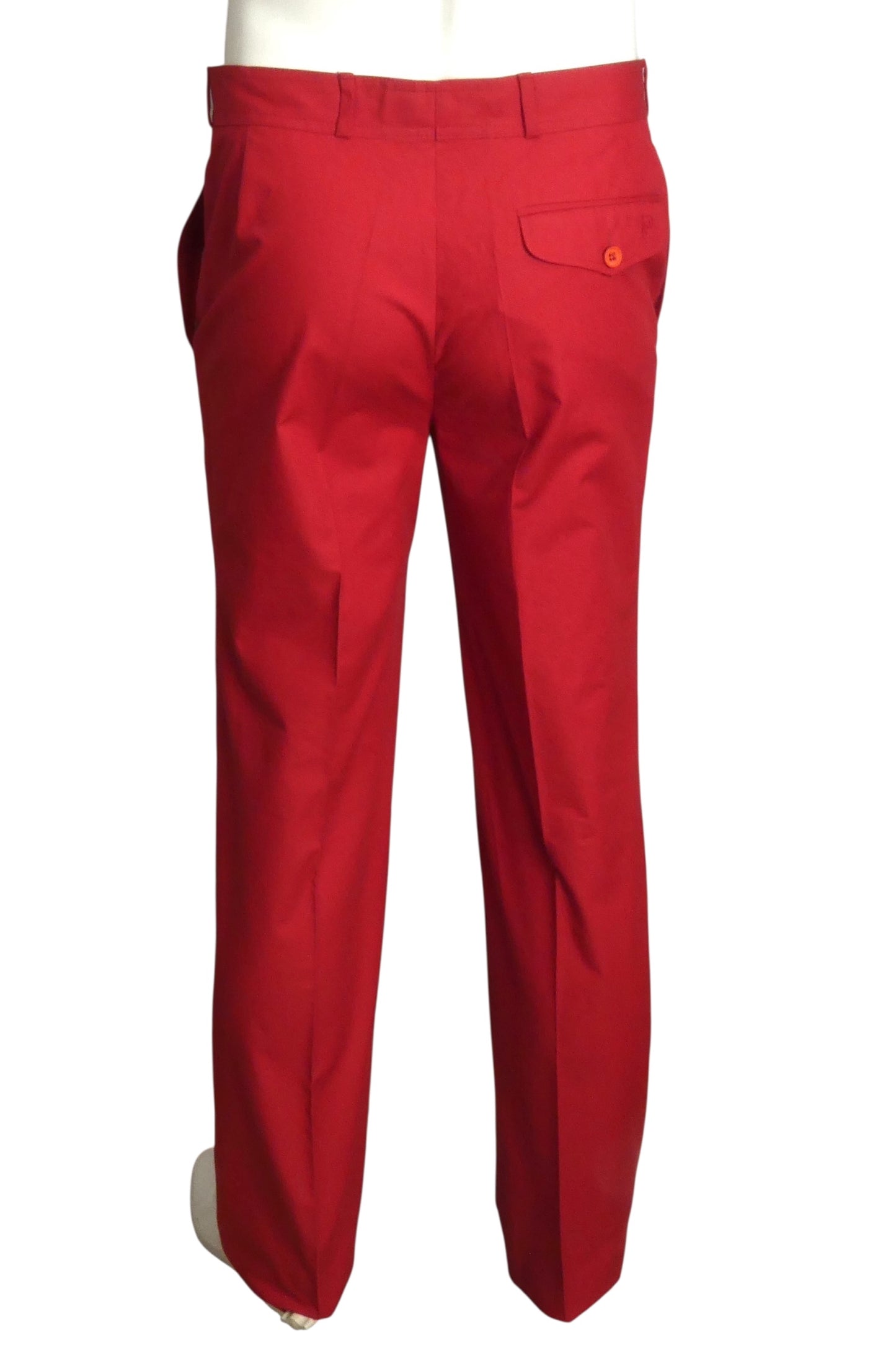 PIERRE CARDIN (HAUTE COUTURE) - 1990s Red Cotton Utility Suit, Size-Large