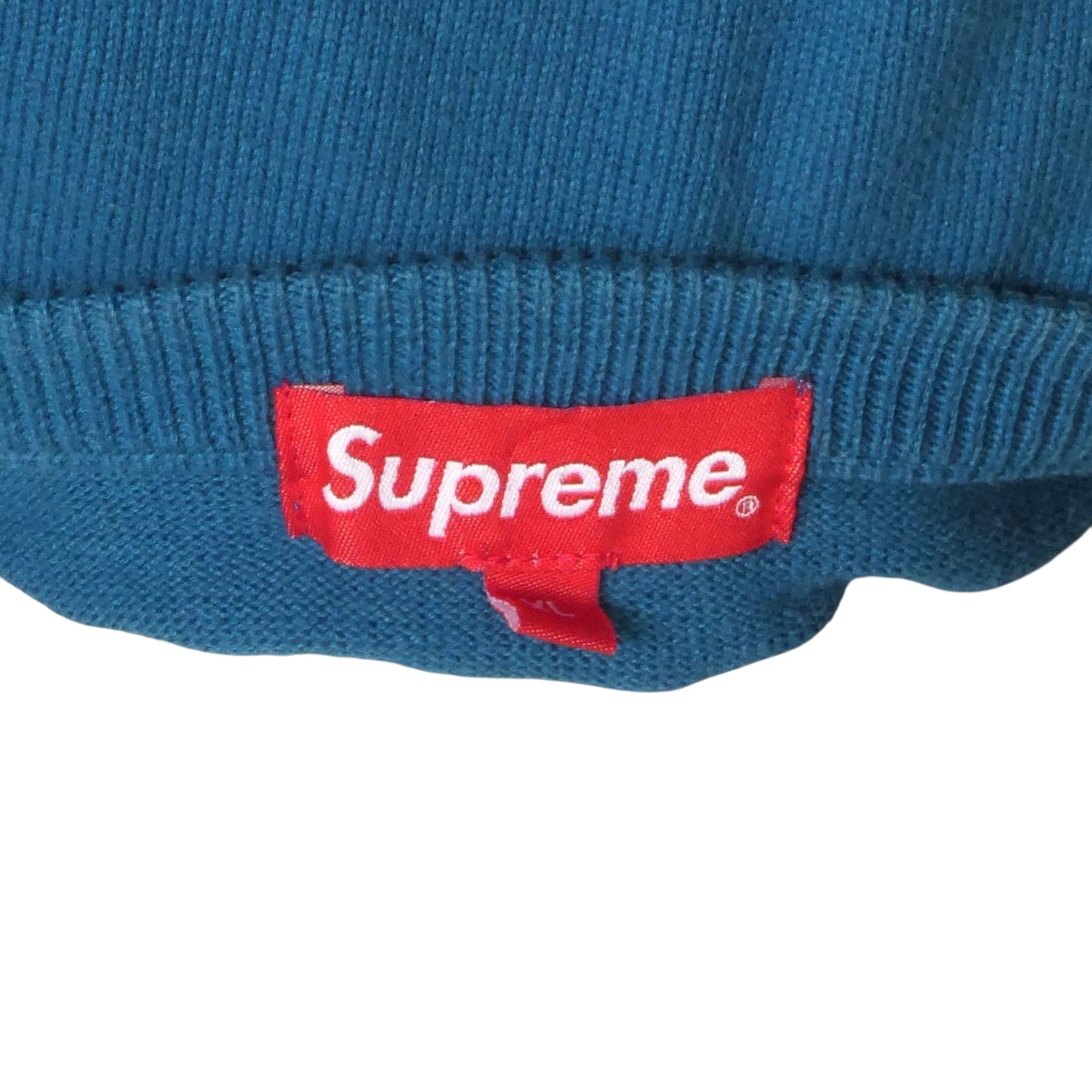 SUPREME- Blue Logo Cotton Knit Sweater, Size XL