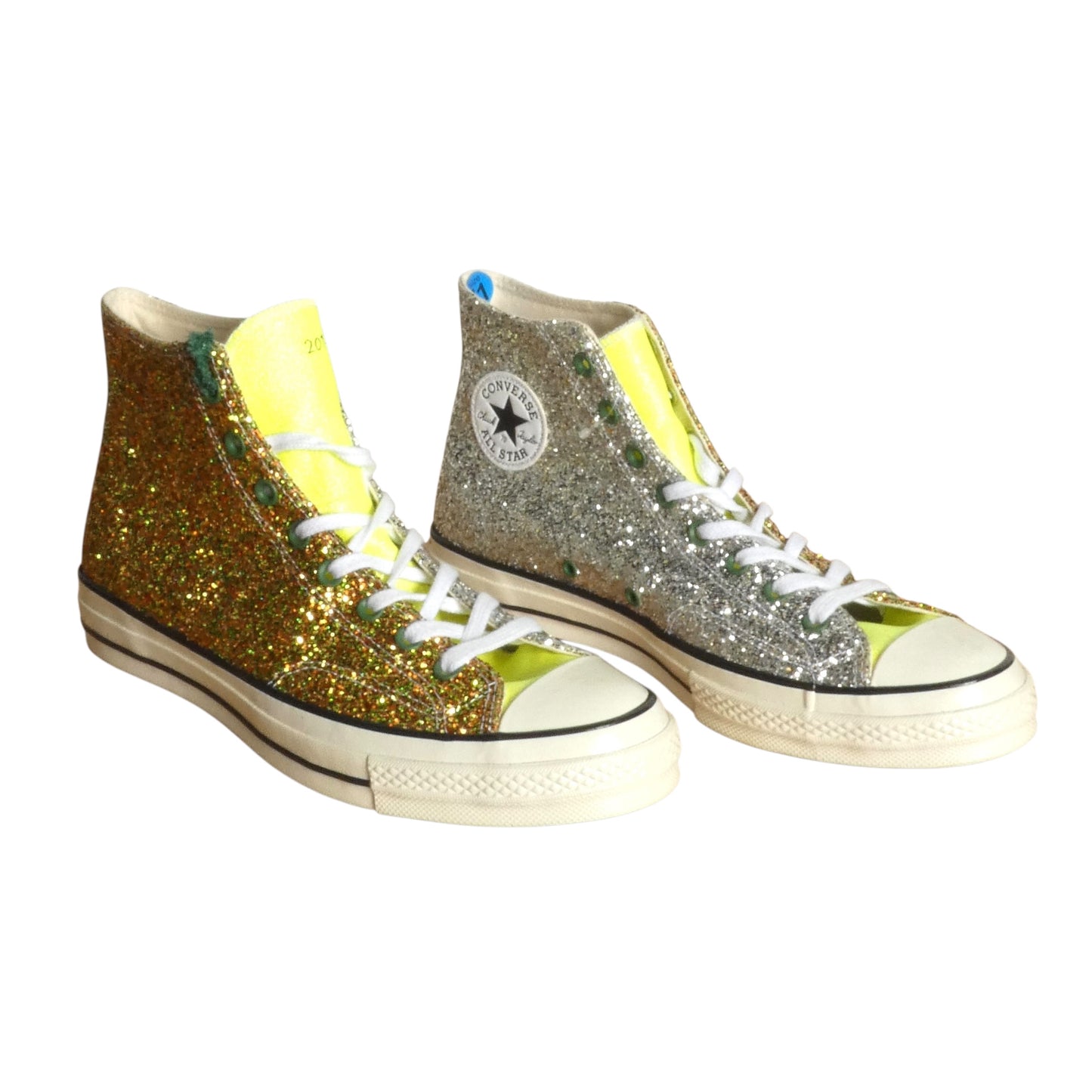 JW ANDERSON X CONVERSE-2019 Chuck 70 High 'Glitter Pack - Gold Silver', Size-11