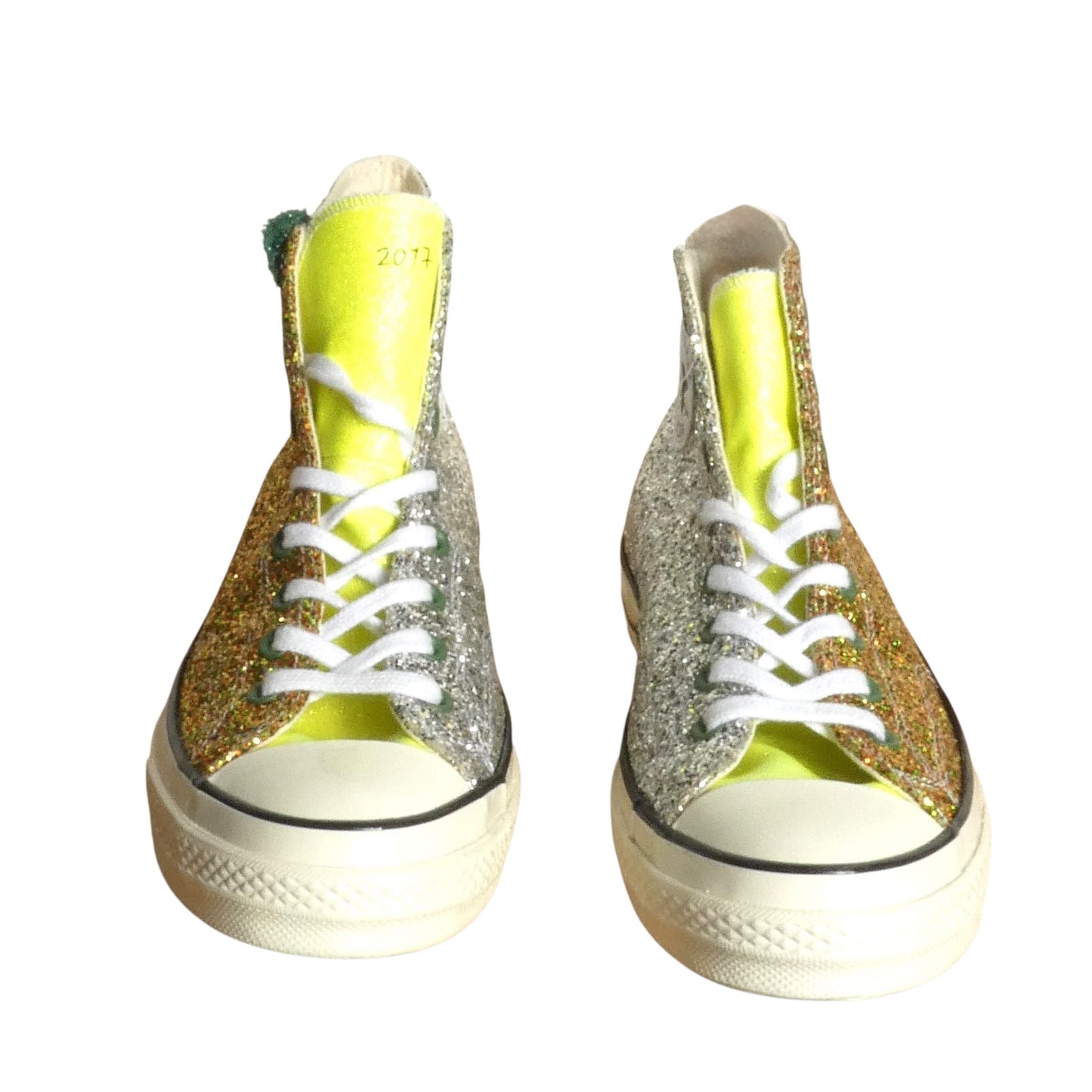 JW ANDERSON X CONVERSE-2019 Chuck 70 High 'Glitter Pack - Gold Silver', Size-11