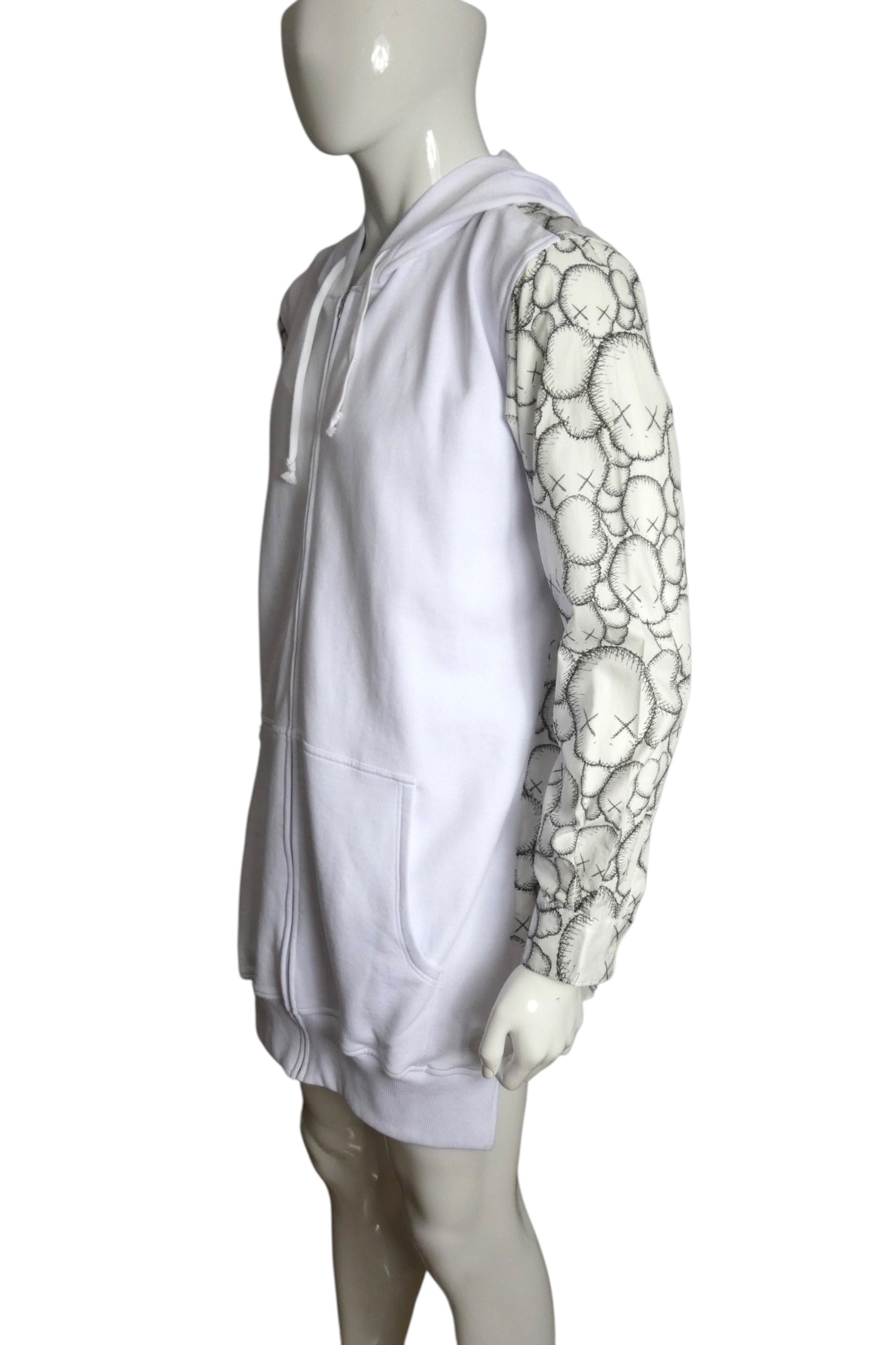 KAWS X COMME DES GARCONS- NWT 2021 White Hoodie Sweatshirt, Size XL