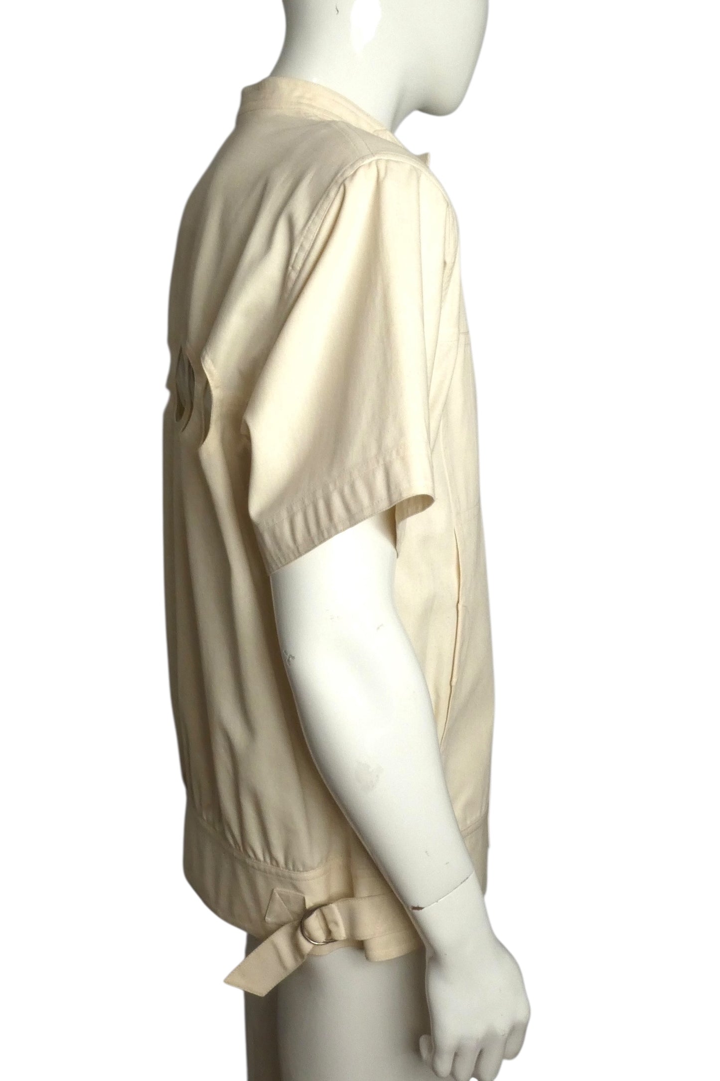 PIERRE CARDIN HAUTE COUTURE- 1994 Off White Cotton Twill Jacket, Size Large