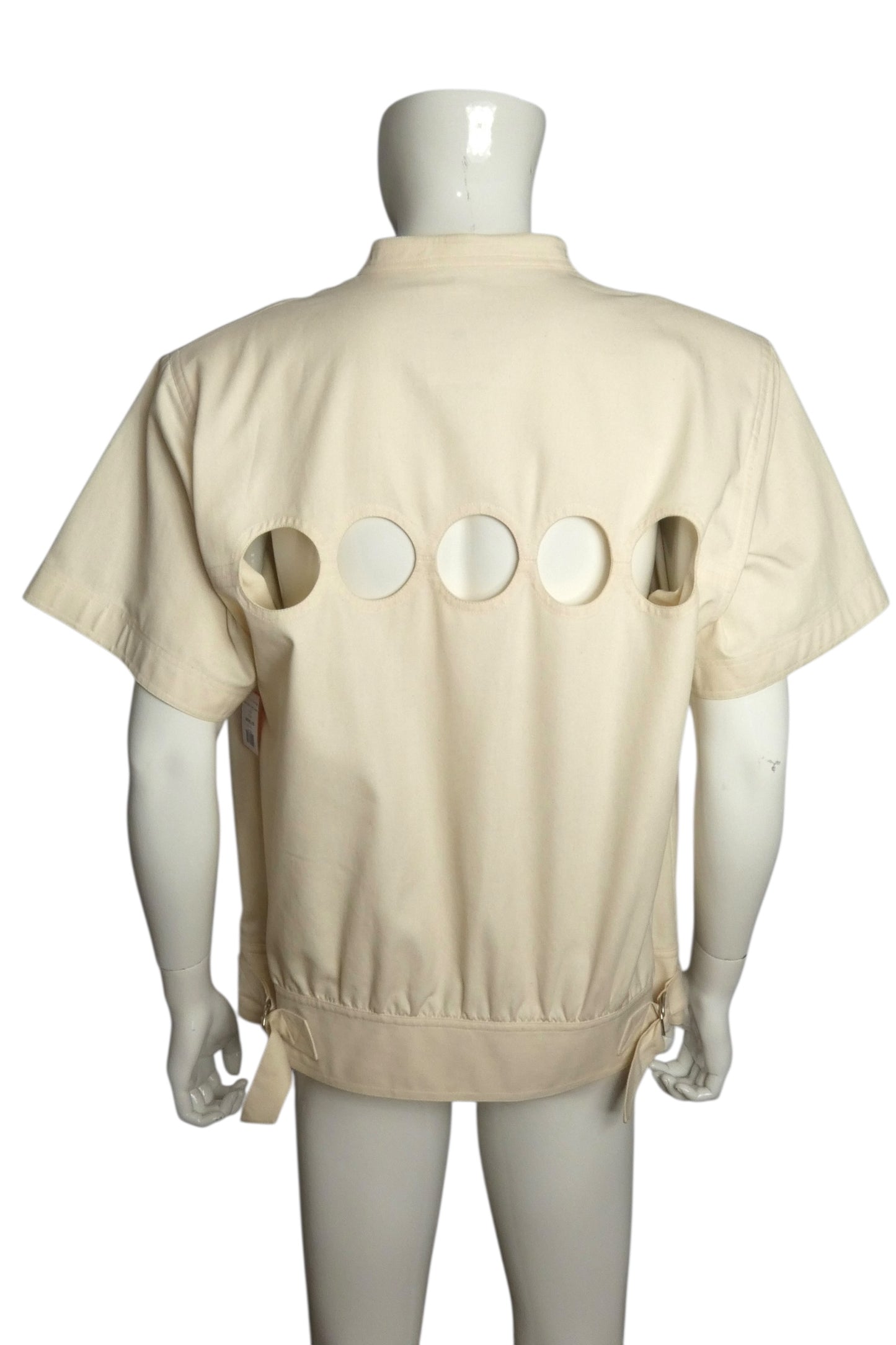 PIERRE CARDIN HAUTE COUTURE- 1994 Off White Cotton Twill Jacket, Size Large