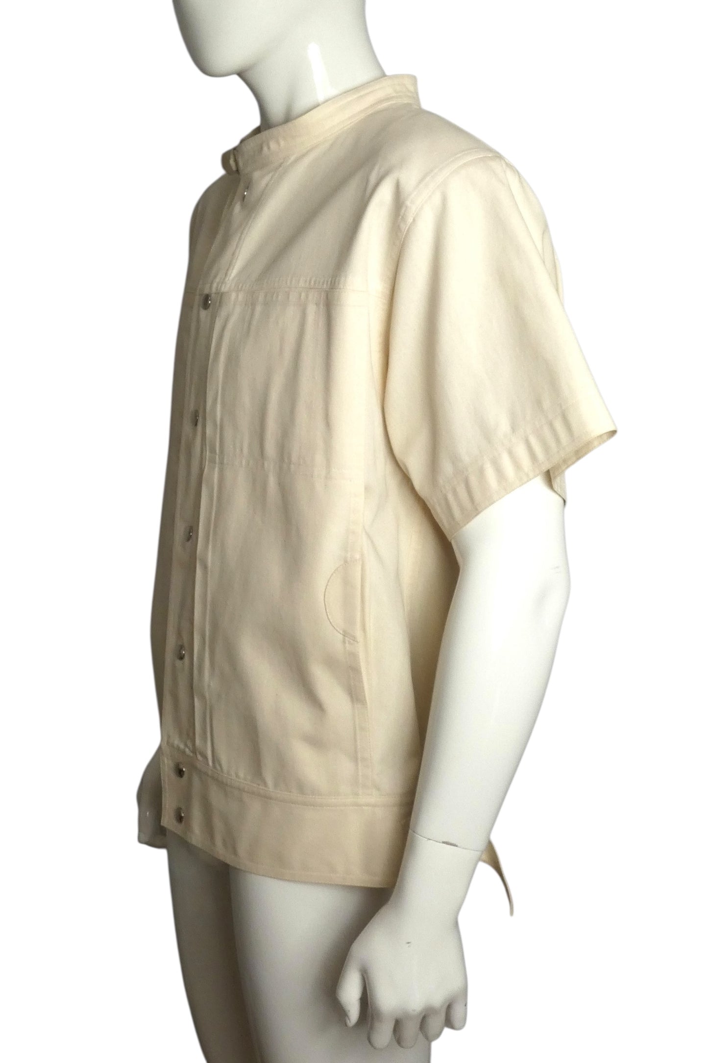 PIERRE CARDIN HAUTE COUTURE- 1994 Off White Cotton Twill Jacket, Size Large