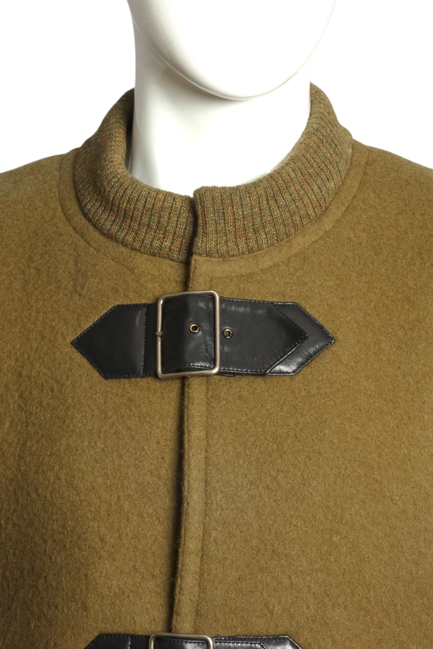 PIERRE CARDIN (HAUTE COUTURE)- 2012 Green Wool Sleeveless Coat, Size Large