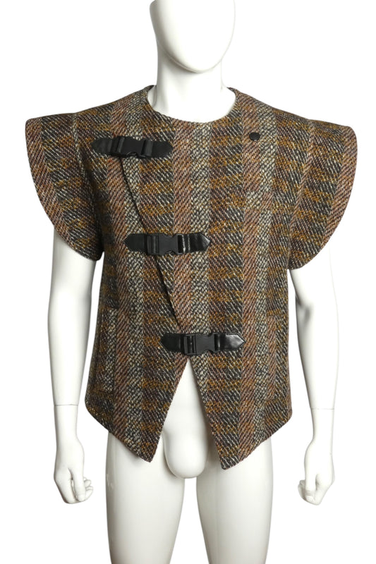 PIERRE CARDIN (HAUTE COUTURE)- Wool Tweed Vest, Size Medium