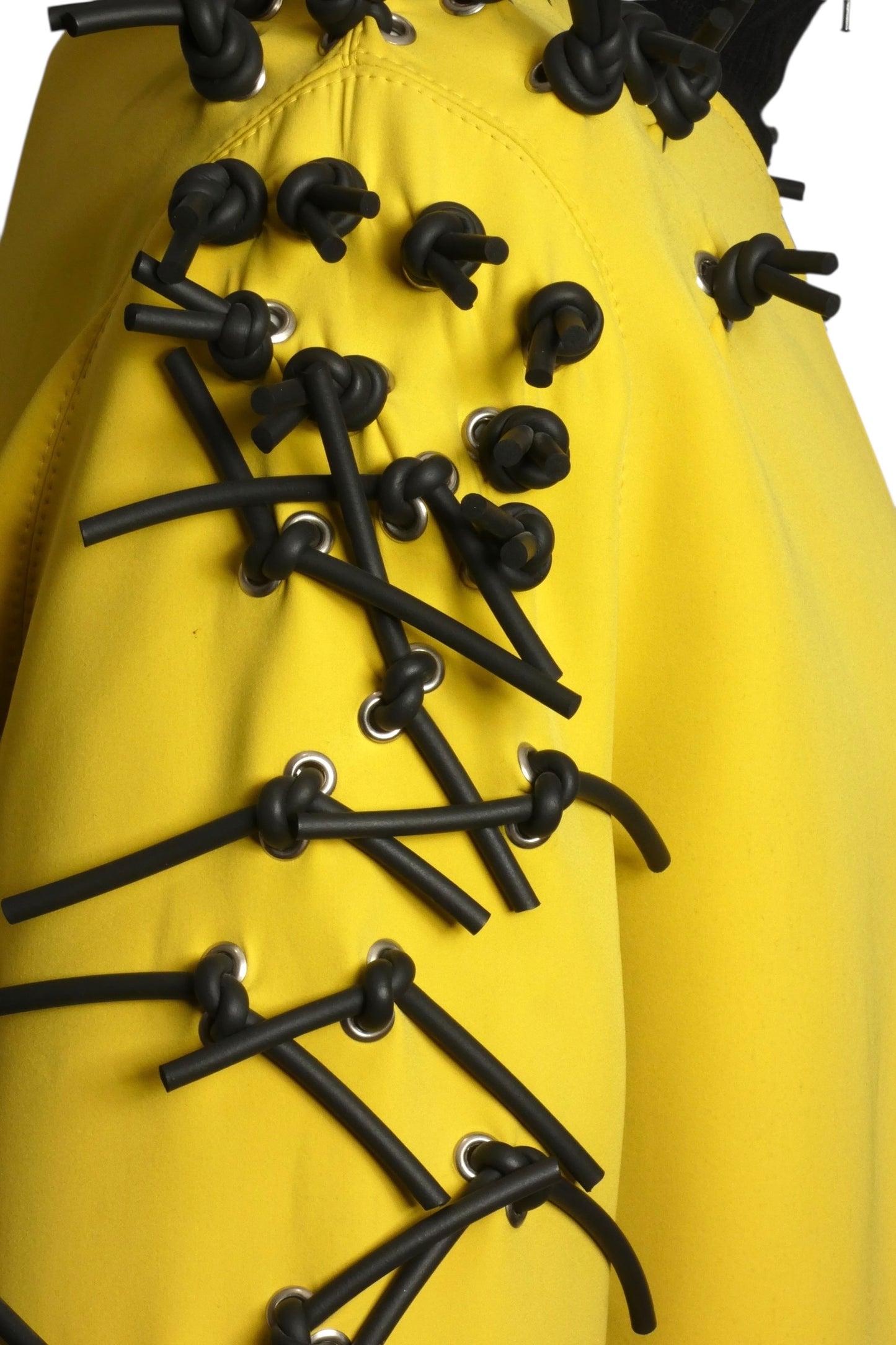 PIERRE CARDIN HAUTE COUTURE- 2012 Yellow Neoprene & Tube Jacket, Size Large