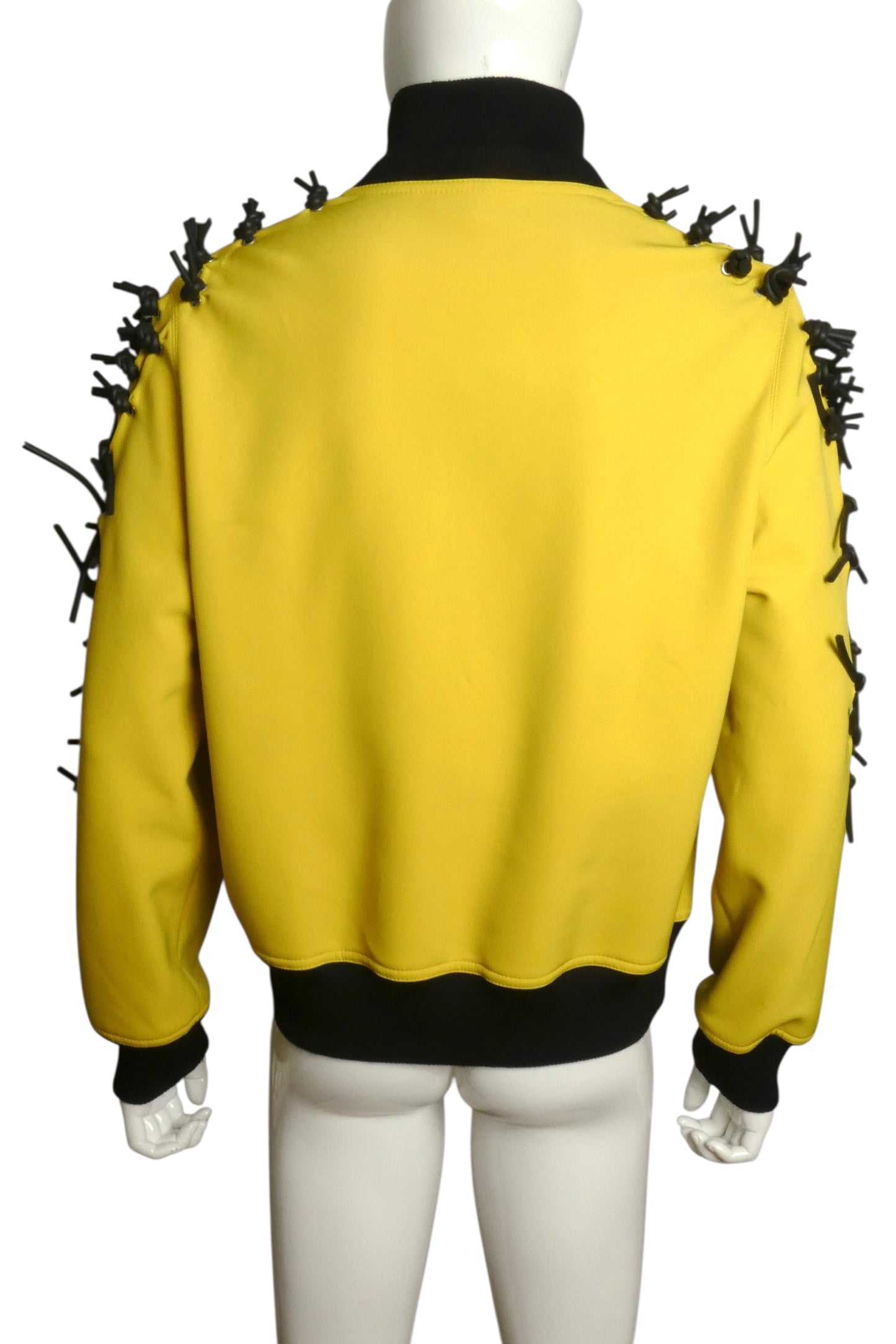 PIERRE CARDIN HAUTE COUTURE- 2012 Yellow Neoprene & Tube Jacket, Size Large