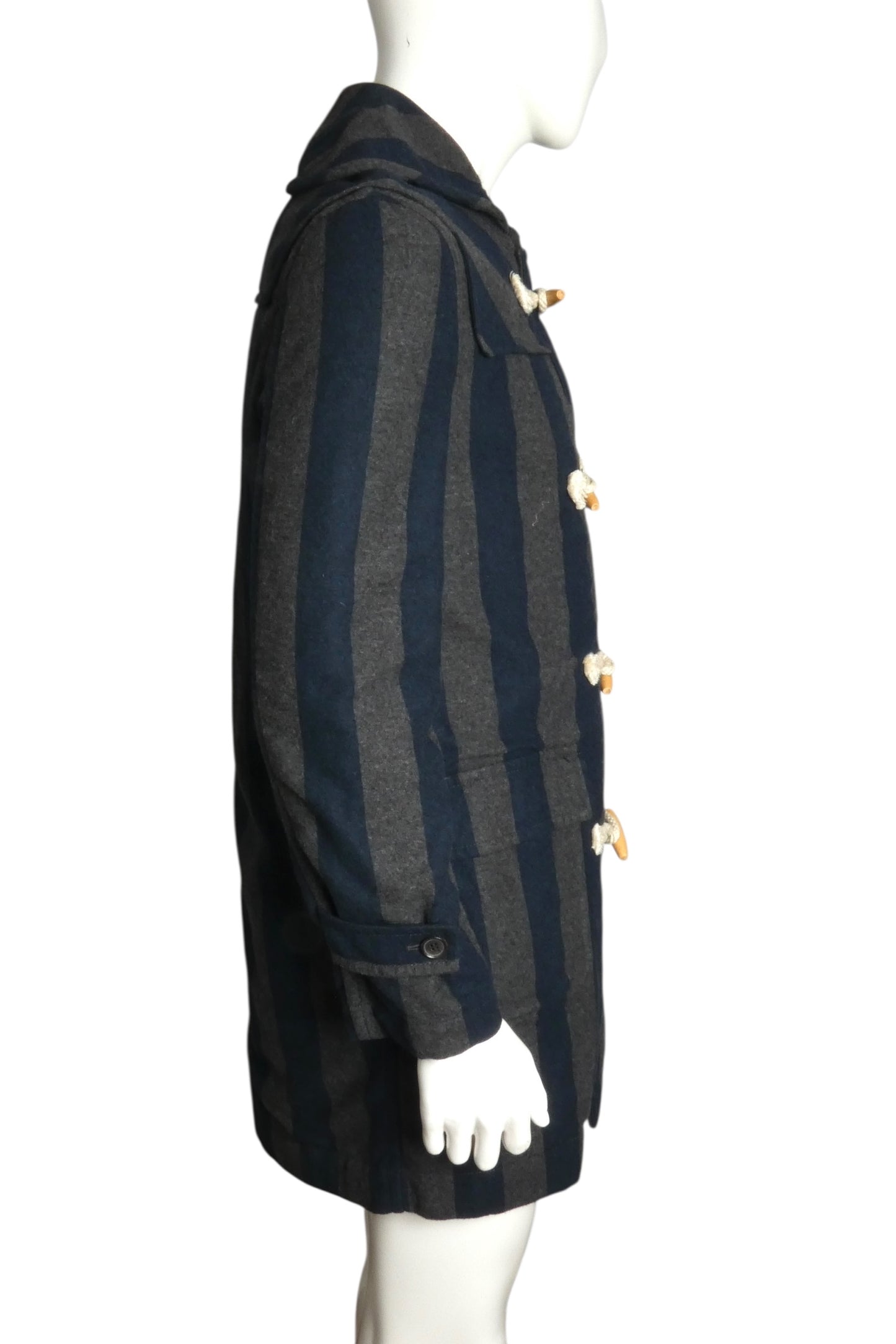 COMME DES GARCONS- Wool Striped Coat, Size Medium