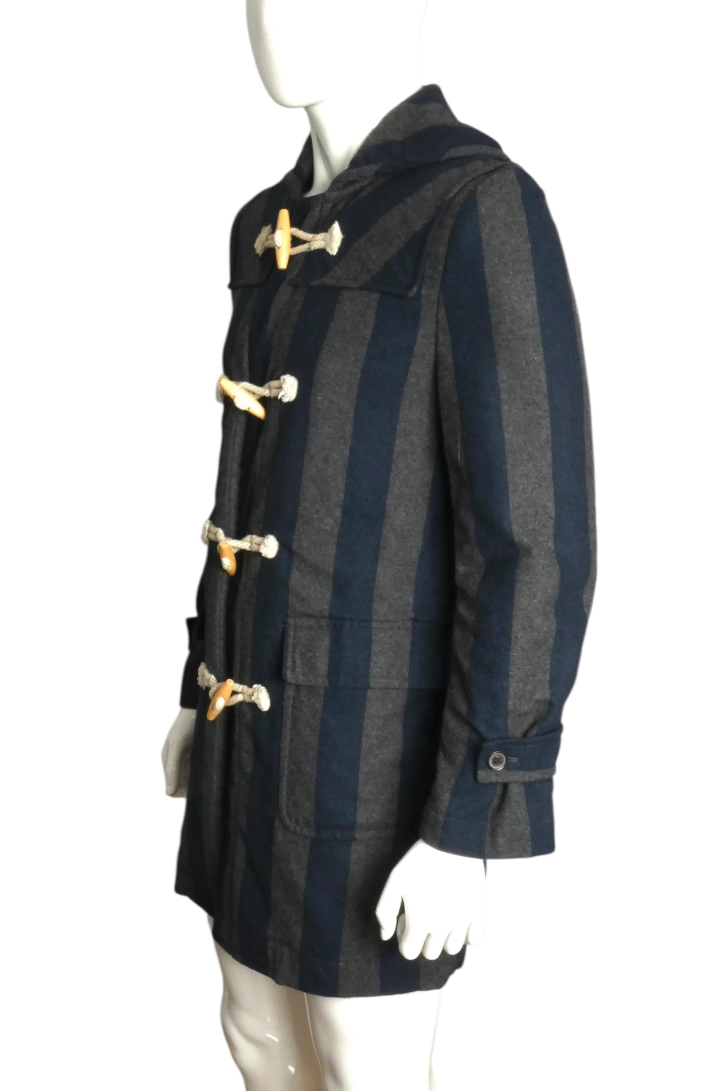 COMME DES GARCONS- Wool Striped Coat, Size Medium