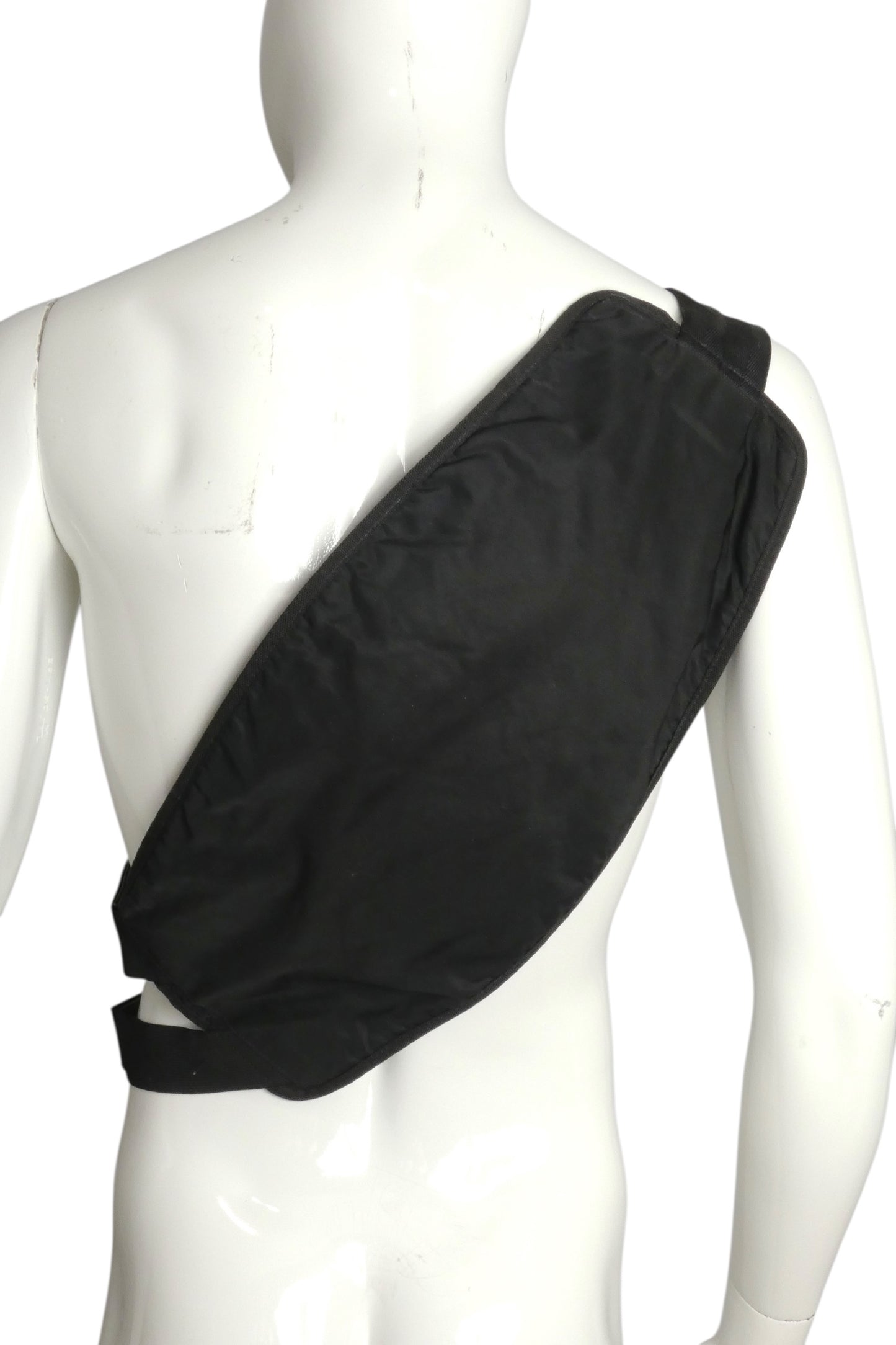 PRADA- Black Nylon Euro Traveler Cross Body Bag