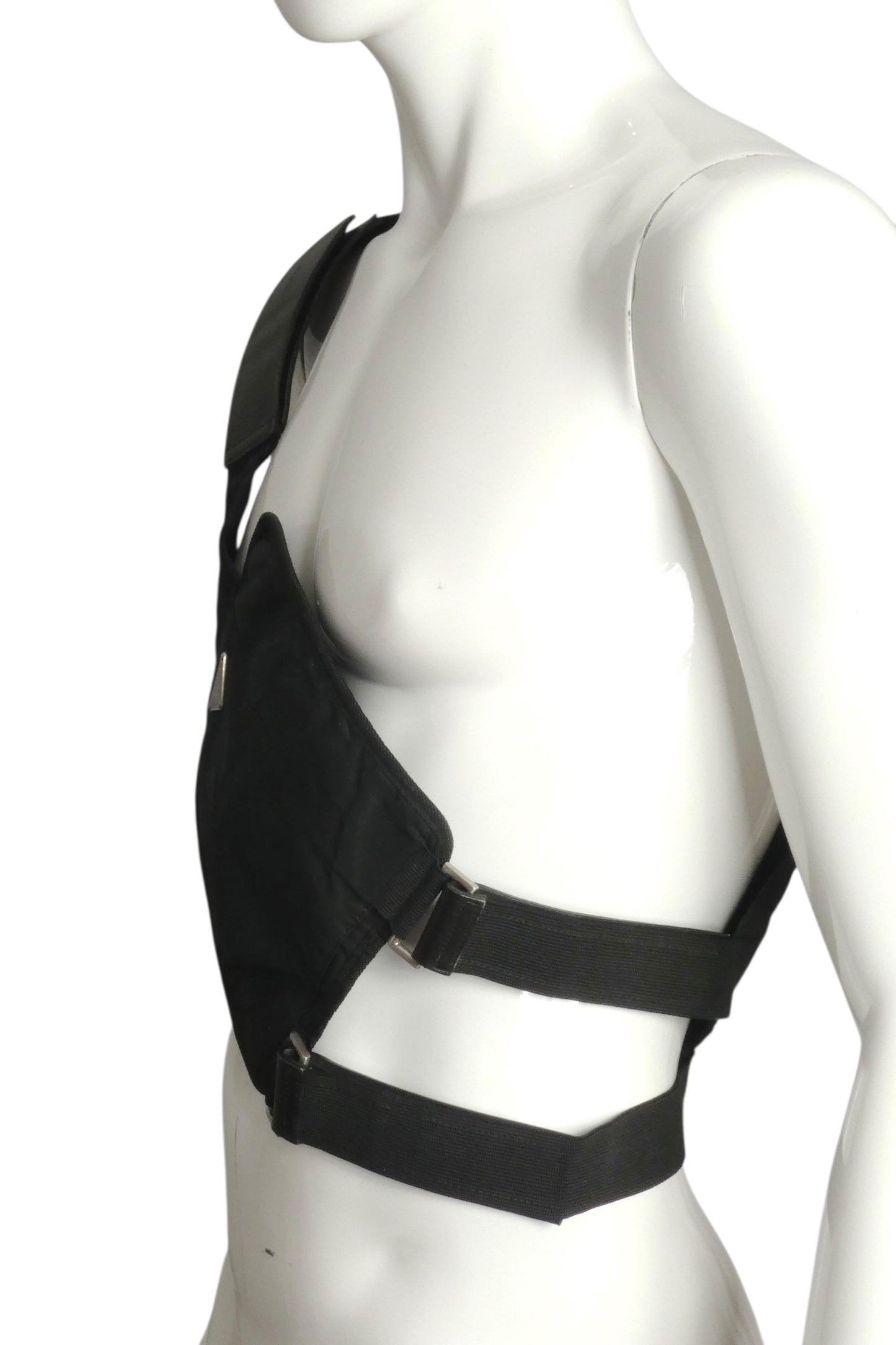 PRADA- Black Nylon Euro Traveler Cross Body Bag