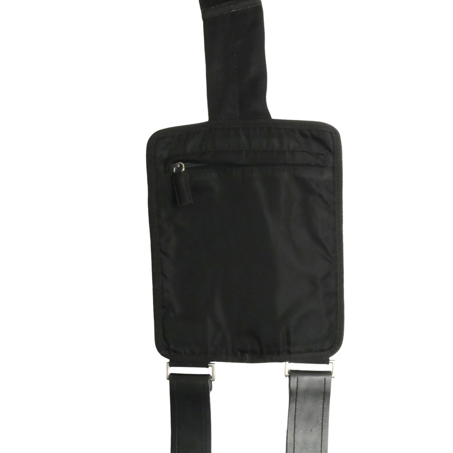 PRADA- Black Nylon Euro Traveler Cross Body Bag