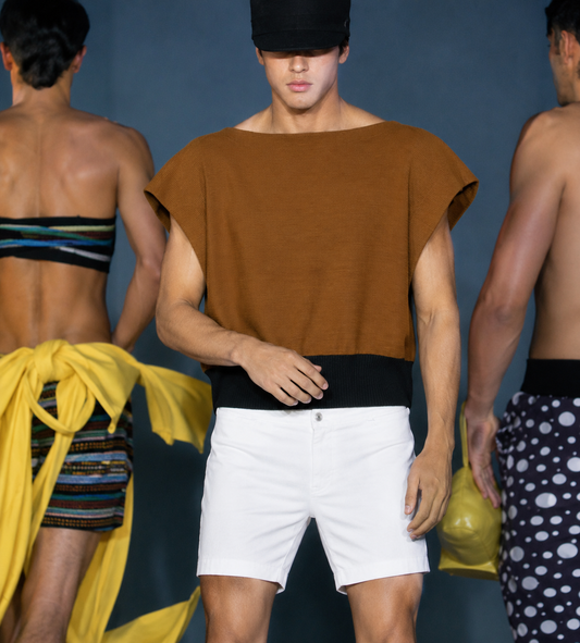 PIERRE CARDIN - 1991 Brown Wool Sweater, One Size