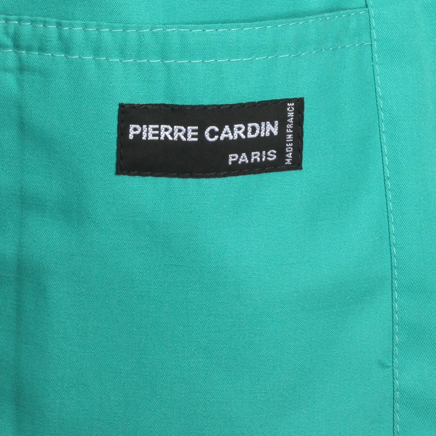 PIERRE CARDIN HAUTE COUTURE- Green Sleeveless Cotton Jacket, Size XL