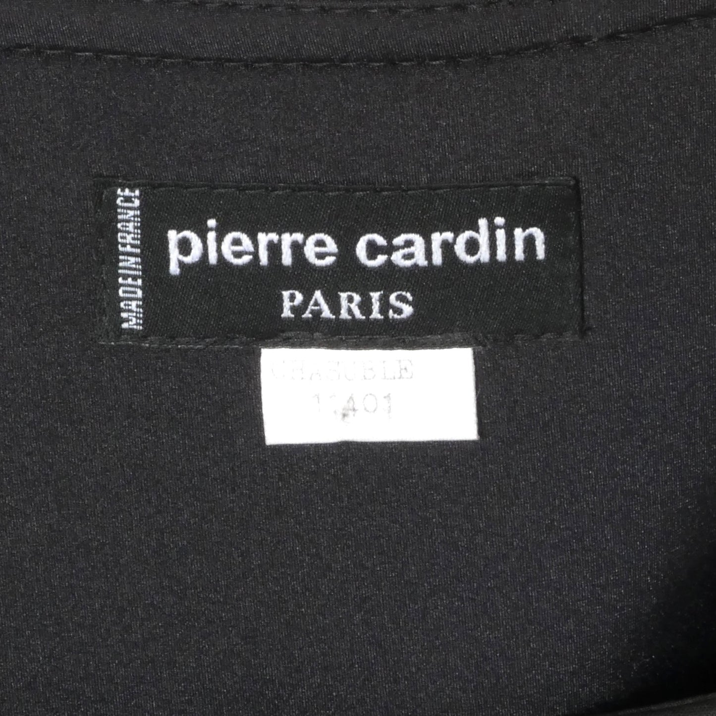 PIERRE CARDIN HAUTE COUTURE- Black Neoprene Hologram Tabard, Size Large
