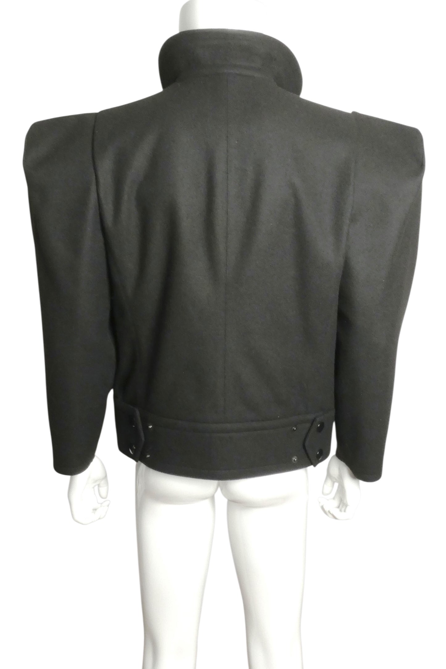 PIERRE CARDIN- 1991 Black Sculptured Wool Jacket, Size Large
