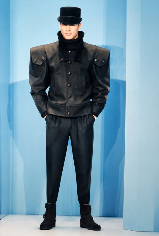 PIERRE CARDIN - 1991 Black Wool Jacket, Size Large