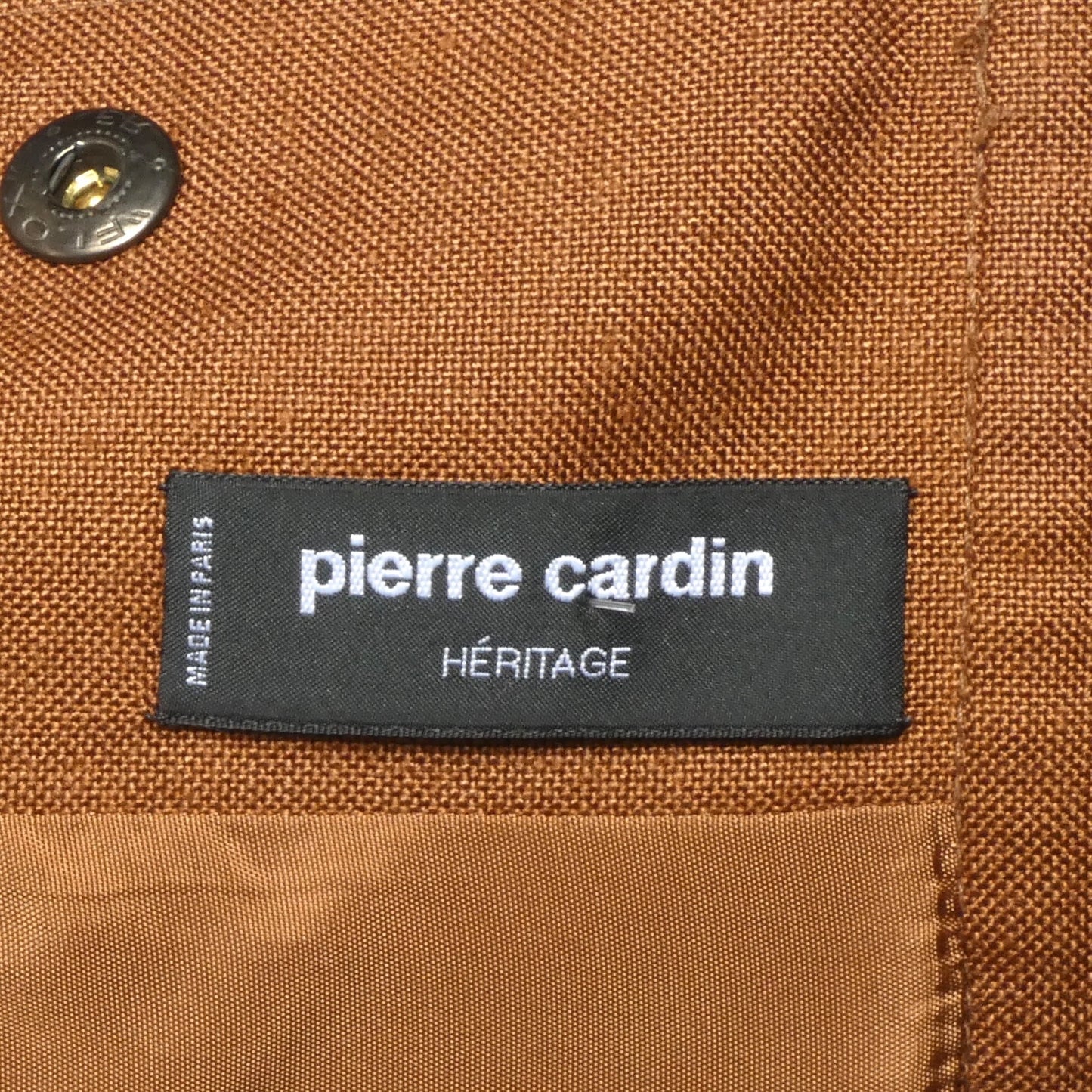 PIERRE CARDIN (HAUTE COUTURE)- 1980s Brown Rayon Jacket, Size XL