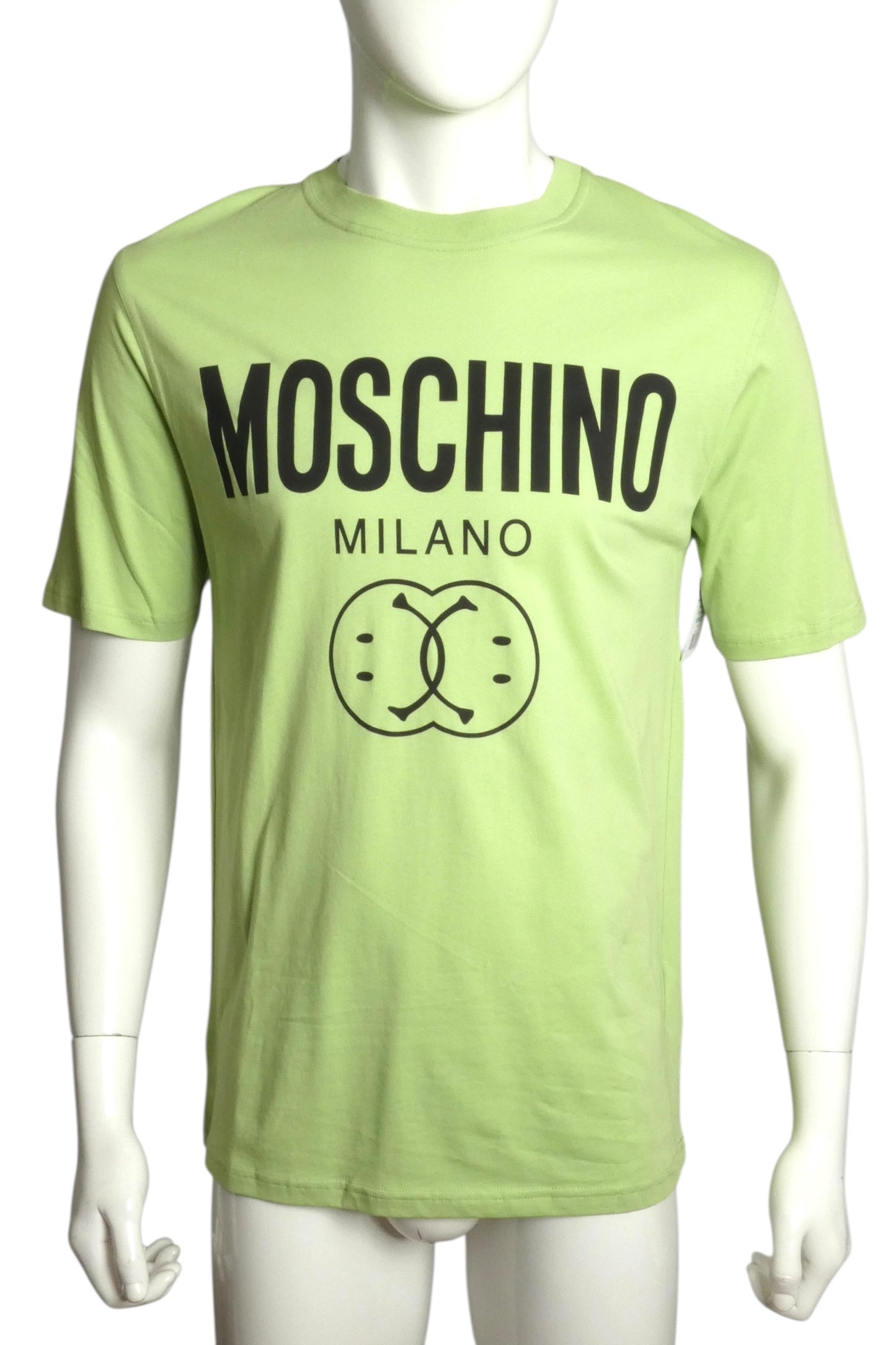 MOSCHINO COUTURE X SMILEY- NWT 2022 Green Graphic Print T-Shirt, Size Medium