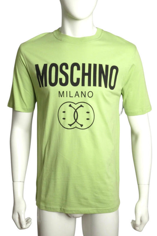 MOSCHINO COUTURE X SMILEY- NWT 2022 Green Graphic Print T-Shirt, Size Medium