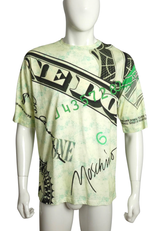 MOSCHINO COUTURE- NWT 2023 Money Print Graphic T-Shirt, Size Medium