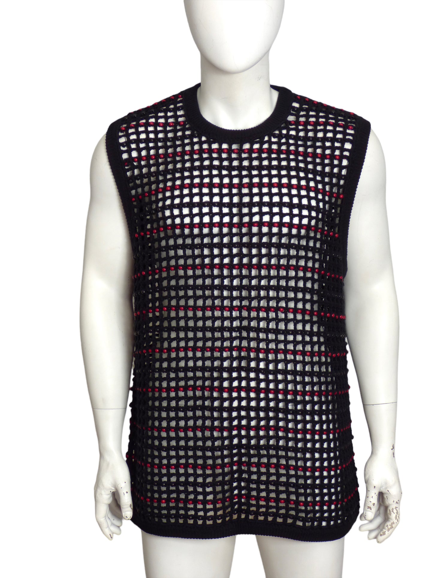 SUPREME- 2023 NWT Beaded Sweater Vest, Size Large