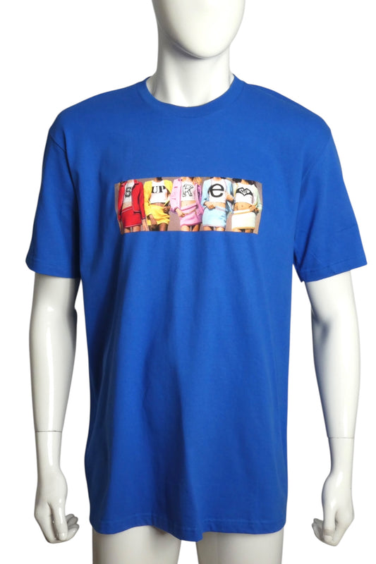 SUPREME- NWT 2025 "Girls" Blue T-Shirt, Size Large