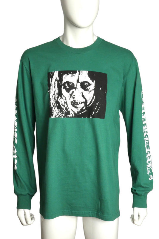 SUPREME- NEW 2025 Green "Exorcist" L/S Graphic T-Shirt, Size Large