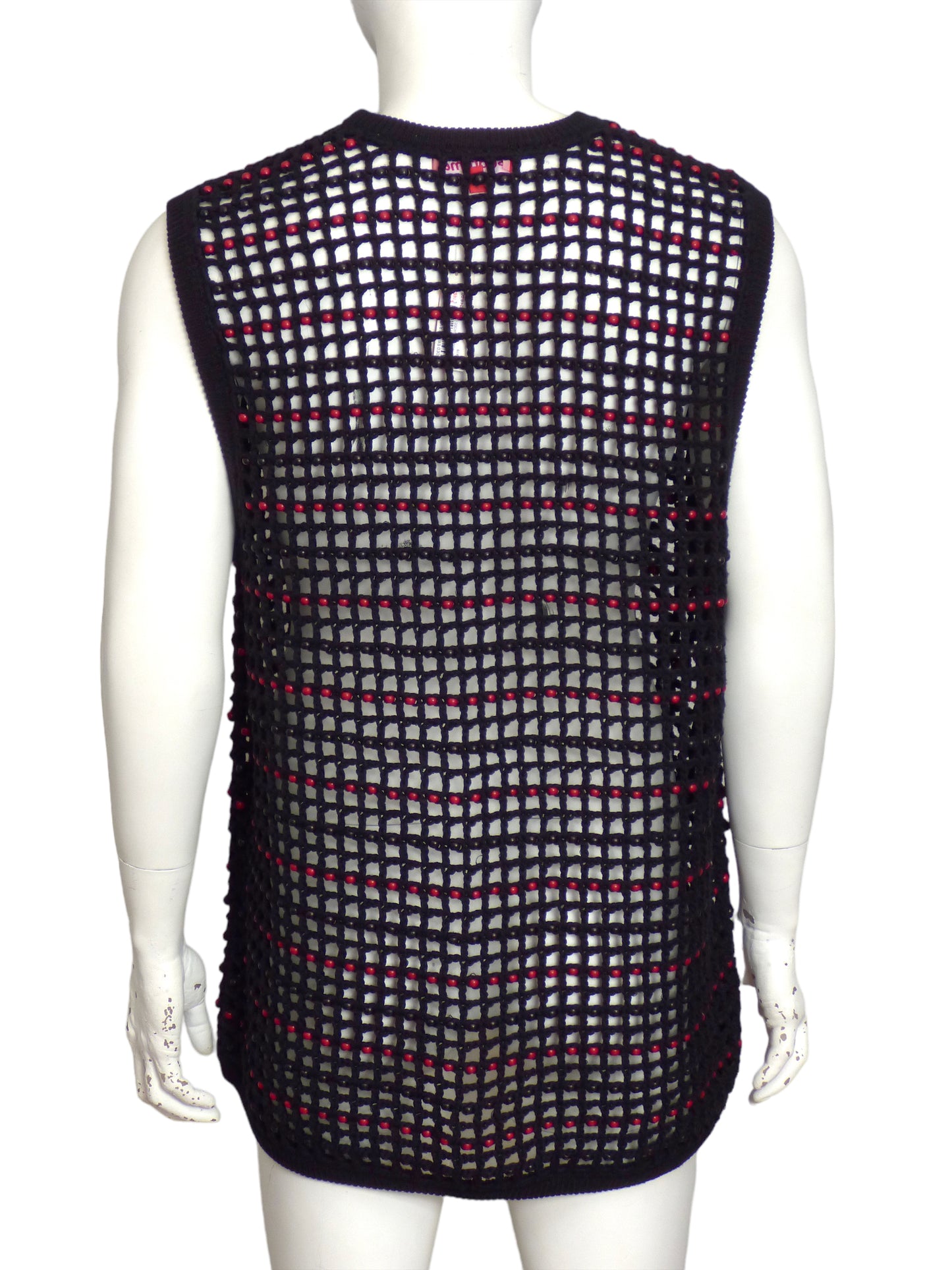 SUPREME- 2023 NWT Beaded Sweater Vest, Size Large