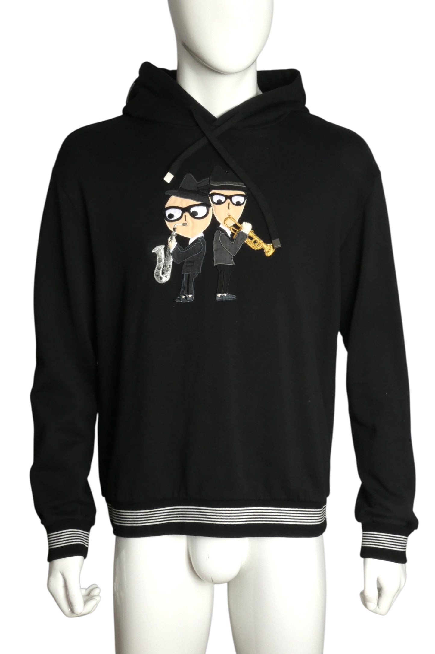 Applique Hoodie Sweatshirt, Size Medium