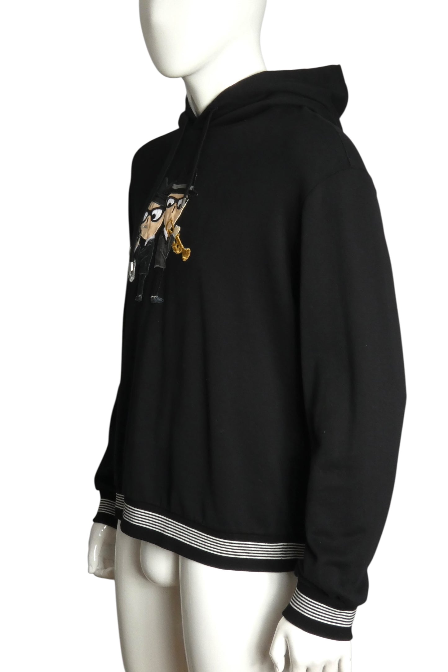 Applique Hoodie Sweatshirt, Size Medium